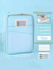 A4 Student & Teacher Book Storage Bag, Large Capacity Stationery Organizer Bag, File Folder, School & Office Supplies Pouch. - bony - View 17