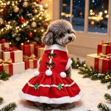 PETSIN Pet Bells, Christmas Dresses, Festive Dog Dresses - Red - View 7