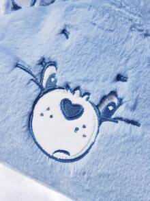 SHEIN X Care Bears 1Pc Blue Plush Material Embroidered Tissue Box, Cute Three-Dimensional Image, Exquisite Embroidery, Can Be Placed At Home, Car, Office. Suitable For Paper Drawing Of Various Sizes - Blue - View 4