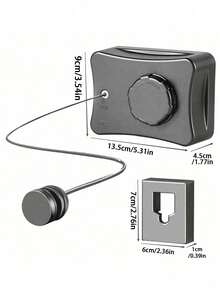 1pc Retractable Invisible Indoor/Balcony Steel Clothesline, Bathroom Retractable Clothesline,Spring,Minimalist,Summer Tops - Multicolor - View 10