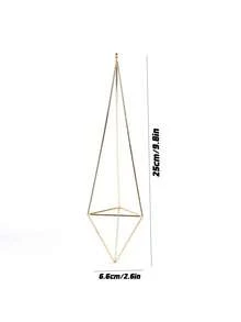 1PC Lightweight Durable Rustproof Iron Triangular Geometric Cube Hanging Planter With Rope For Indoor Outdoor Home Garden Office Balcony Study Living Room Valentine Wedding Holiday Party Decor Modern Farmhouse Style Wall Hanging Gift - Multicolor - View 21