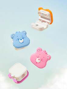 SHEIN X Care Bears 1/4 Piece Cute Cartoon Shape Magnetic Data Cable Organizer, Desktop Mobile Phone Charging Cable Storage Rack, Card Bag, Cable Organizer - Multicolor - View 4