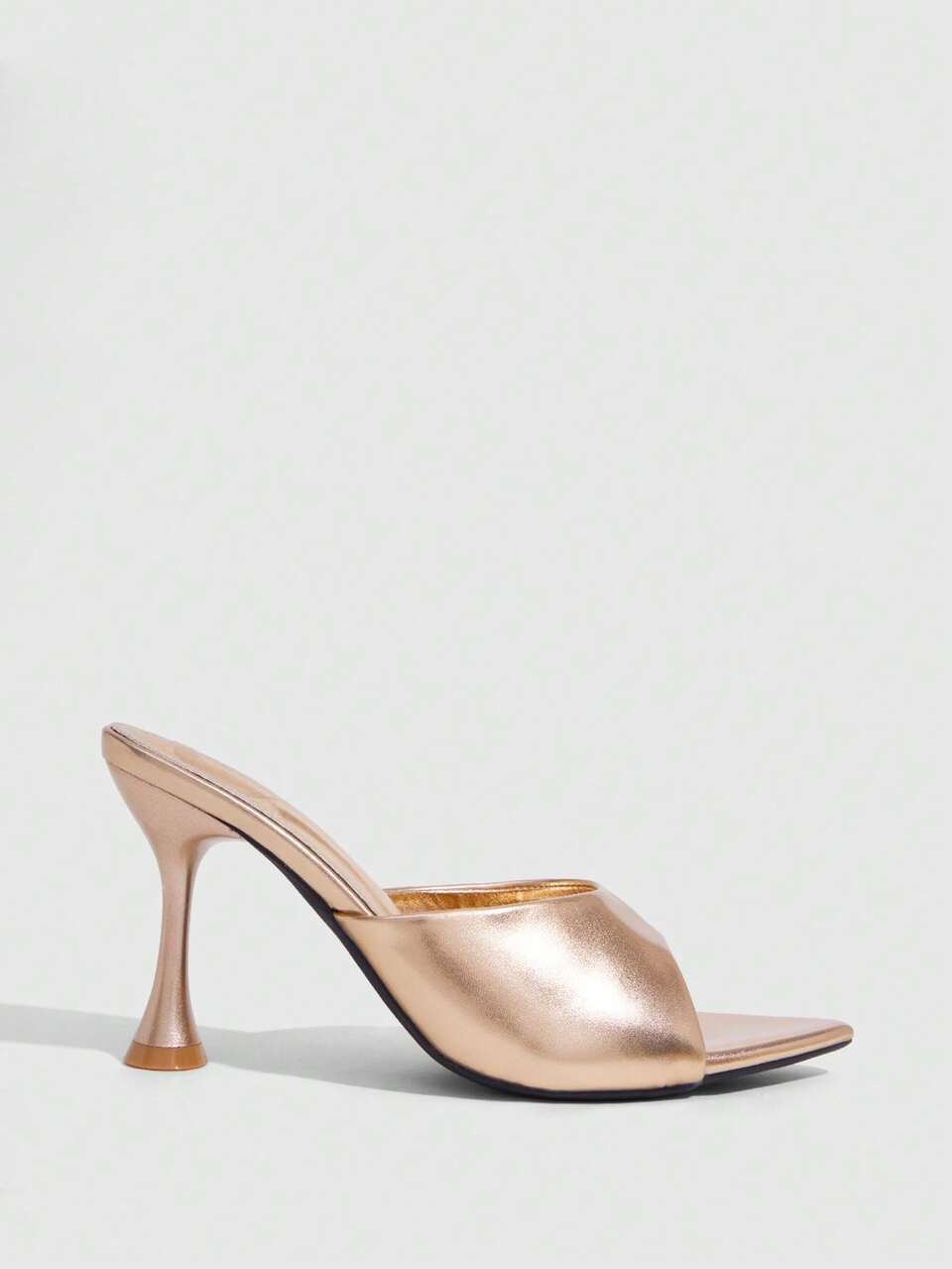 CUCCOO SZL Ladies' Pointed Wine Glasses With A One-Piece Lazy High-Heeled Sandals, Minimalist And High-End Style, Versatile For Summer Commuting
