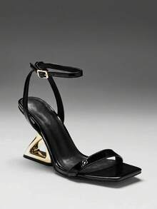 SHUZIA Women's Thick Sole Wedge Sandals, Perfect Gift For Girlfriend - Black - View 4