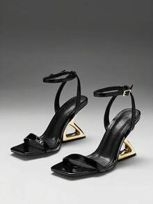 SHUZIA Women's Thick Sole Wedge Sandals, Perfect Gift For Girlfriend - Black - View 7