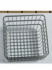 1 Matte Black Trapezoidal Minimalist Tabletop Storage Basket, Metal Organizer Basket For Kitchen And Bathroom Without Drilling, Small Golden Trapezoidal Basket, Pink Rectangular Basket, Bathroom Accessories, Room Decoration - Multicolor - View 14