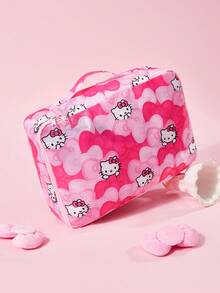 HELLO KITTY AND FRIENDS | SHEIN Cute Pink Zipper Travel Clothing Pouches With Cartoon Prints, Single/Set Options. Spacious Interior To Store Garments And Underwears For Trips - Pink rose red white - View 3