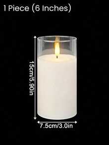 Teckwe LED Flameless Candles, Flickering LED Pillar Candles With Upgraded Teardrop Wick, Battery Operated Electronic Candles For Table Center Decor, Wedding, Garden, Holiday Party(The Customer Needs To Prepare Three AA Batteries Themselves.) - white light - View 9