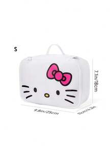 HELLO KITTY AND FRIENDS | SHEIN Cute Pink Zipper Travel Clothing Pouches With Cartoon Prints, Single/Set Options. Spacious Interior To Store Garments And Underwears For Trips - Pink rose red white - View 8