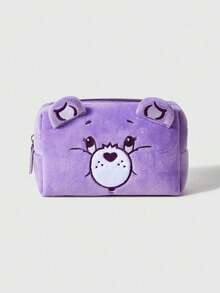ROMWE X Care Bears Purple Bear Velvet Makeup Storage Bag - Purple - View 1