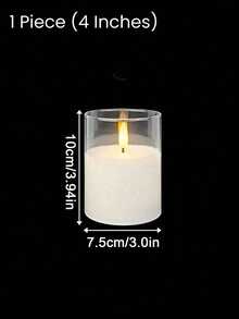 Teckwe LED Flameless Candles, Flickering LED Pillar Candles With Upgraded Teardrop Wick, Battery Operated Electronic Candles For Table Center Decor, Wedding, Garden, Holiday Party(The Customer Needs To Prepare Three AA Batteries Themselves.) - white light - View 10