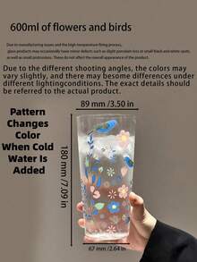 Original Temperature-Activated Fireworks Design, High Borosilicate Glass, Color Shifts With Cold & Warm Water, Marked Measurements, Perfect For Daily Drinks At Home. - Multicolor - View 6