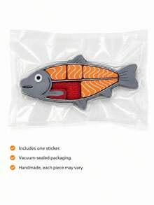 Joivida Novelty Salmon-Shaped With Segmented Fish Meat And Roe Layout, Crafted With Fine Textured Surface For Comfortable Touch. Every Separable Part Works As Independent Pressable Button, Offering Varied Tactile Feedback During Daily Use. - multicolor - View 11