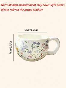 Milk Whoosh Petal Mouth Floral Butterfly Bow Mug, Suitable For Home, Dormitory And Office Use, Breakfast, Afternoon Tea, Milk Coffee, Gift High Aesthetic Ceramic Water Cup - Multicolor - View 7