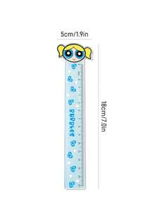 THE POWERPUFF GIRLS X SHEIN Fashion Cartoon Acrylic Ruler, Learning, Stationery, Creativity - Bubbles - View 3