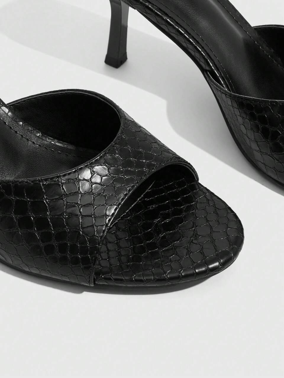 CUCCOO SZL Women's Square Toe Stiletto Black Casual Versatile Sandals, Sexy And Charming