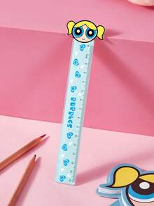 THE POWERPUFF GIRLS X SHEIN Fashion Cartoon Acrylic Ruler, Learning, Stationery, Creativity - Bubbles - View 2