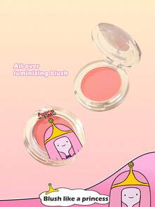 ADVENTURE TIME X SHEIN 1件高顯色腮紅，粉色腮紅，持久顯色，打造自然妝容，亮澤臉頰 - 桃紅色 - 查看 2