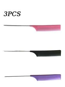 4-Piece Professional Hairdressing Tool Set, Including Spray Bottle, Pointed Comb, Eyebrow Brush, Volumizing Comb For Daily Hair Cleaning And Brushing, Wet And Dry Curling Comb, Parting Brush, Coarse And Fine Hair Care - Multicolor - View 6