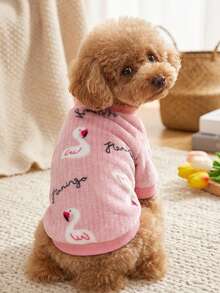 PETSIN 1 Pc Flannel Pet Swan Cartoon Patterned Without Cap - Multicolor - View 4