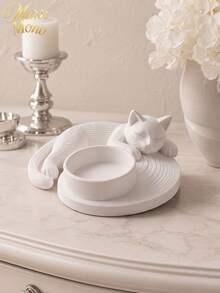 Muroi Mono 1PC/2PCS 3D Printed Cat‑Shaped Candle Holder Tray, Stylish Curved Cat Outline Design, Holds Candles And Small Trinkets For Tabletop Ornament, Home Decor Piece, Fit For Desktop Display And Holiday Gift Giving For Household Decor Lovers - multicolor - View 7