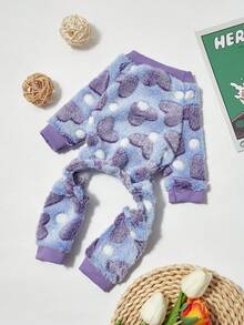 PETSIN 1 buah Jumpsuit Bulu Domba untuk Anjing/Kucing dengan Motif Hati, Cocok untuk Anjing & Kucing, Hangat - MultiWarna - View 4