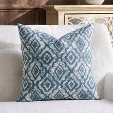 Cirelle 1 Stück/2 Stücke Vintage-Dekokissenbezüge für alle Jahreszeiten mit abgenutztem Diamant-Jacquard, neutraler geometrischer Textur, quadratisch, Boho-Farmhouse-Mid-Century-Stil, dekorative Kissenhüllen für Sofa, Schlafzimmer und Homestay, weiche Heimtextilien, Kissenfüllung nicht enthalten - Blau - Übersicht 13