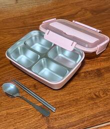 Stainless Steel Lunch Box, Large Capacity Bento Box With Compartments, Leak-Proof, Portable, Suitable For Office Worker, Students, Adults, Gift - Multicolor - View 22