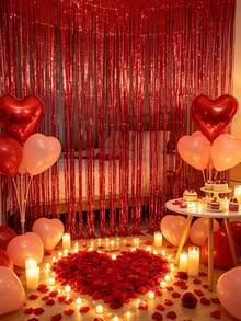 Shiny Tinsel Fringe Streamers For Party Backdrop Decorations, Wedding & Birthday Scene Layout Supplies - multicolor - View 6