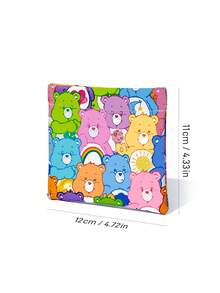 SHEIN X Care Bears Cute Bear Print Snap Storage Pouch, Auto Spring Open, For Earphones, Data Cables & Small Gadgets, Compact Portable For Travel Daily Use - Multicolor - View 6