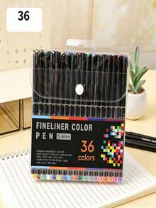 12/24/36/48 Colors Fine Line Pens, Colored Drawing Pens, Markers For Painting, Doodling, Marking, And Art Design. Suitable For Students And Adults For Drawing, Diagramming, Office And Study Supplies. - Sets - View 10