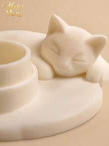 Muroi Mono 1PC/2PCS 3D Printed Cat‑Shaped Candle Holder Tray, Stylish Curved Cat Outline Design, Holds Candles And Small Trinkets For Tabletop Ornament, Home Decor Piece, Fit For Desktop Display And Holiday Gift Giving For Household Decor Lovers - multicolor - View 5