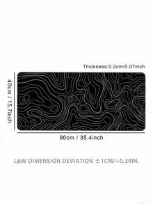 1PC Extra Large Washable Rubber Non Slip Keyboard Pad Mouse Mat Black Line Pattern Desk Pad For Gaming Office Home Computer Setup Learning Essentials Waterproof Durable Smooth Surface Desk Organizer - black line - View 8