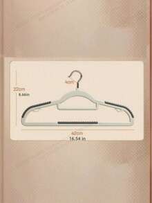 10pcs Multi-Functional Household Clothes Hangers, Traceless Non-Slip Design, Thickened And Reinforced Shoulder-Saving Dual Hangers, Suitable For Drying Wet And Dry Clothes - Grey - View 9
