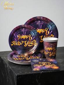 Muroi Mono 25/100 Pieces Of Disposable Party Supplies, Including Disposable Paper Plates, Napkins, Cups, Suitable For Dessert Service, Party Decorations, Various Events, And Gatherings, Including Christmas. - Style 3 - View 7