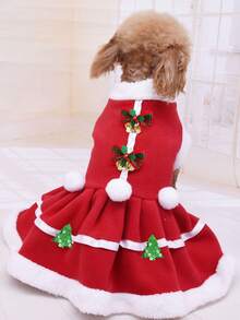 PETSIN Pet Bells, Christmas Dresses, Festive Dog Dresses - Red - View 10