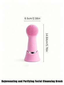 JMMO Pink Facial Cleansing Brush, Electric Face Scrubber With Charging Base, Waterproof Skin Care Tool For Deep Pore Cleansing, Gentle Exfoliating Massager For All Skin Types - Multicolor - View 8