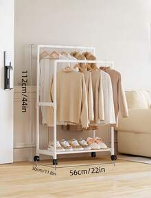 Multi Functional Coat Hat Rack Stand With Shoe Shelf Storage Organizer For Bedroom Entryway Space Saving Portable Easy Assembly Hanger Holder - Multicolor - View 8