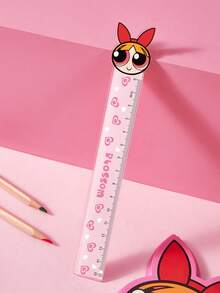 THE POWERPUFF GIRLS X SHEIN 時尚卡通壓克力尺，學習、文具、創意 - Blossom - 查看 2