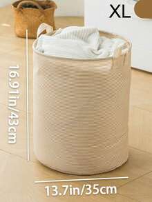 Large Capacity Foldable Laundry Basket - Sturdy Handle Design, Extra Large Portable Storage Box, Modern Storage Basket For Clothes, Bathroom And Bedroom - Multifunctional Home Storage Laundry Basket - Multicolor - View 8
