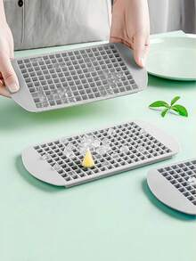1pc Multi-grid Ice Cube Mold, Grey Silicone Ice Tray For Household - Grey - View 6