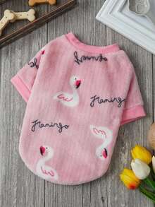 PETSIN 1 Pc Flannel Pet Swan Cartoon Patterned Without Cap - Multicolor - View 3