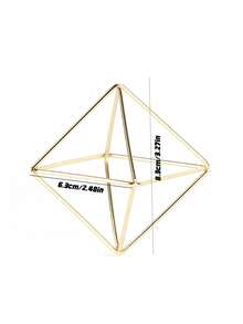 1PC Lightweight Durable Rustproof Iron Triangular Geometric Cube Hanging Planter With Rope For Indoor Outdoor Home Garden Office Balcony Study Living Room Valentine Wedding Holiday Party Decor Modern Farmhouse Style Wall Hanging Gift - Multicolor - View 23
