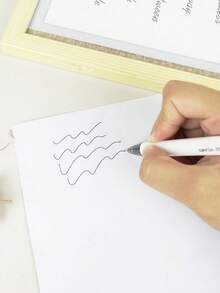 Fresh Elegant Jasmine White Tea Style Quick Dry Retractable Pens, Aesthetic Minimalist Black Ink Signature Pens, Perfect For Students, Wholesale Available - multicolor - View 8