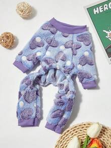 PETSIN 1 buah Jumpsuit Bulu Domba untuk Anjing/Kucing dengan Motif Hati, Cocok untuk Anjing & Kucing, Hangat - MultiWarna - View 5