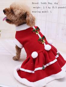 PETSIN Pet Bells, Christmas Dresses, Festive Dog Dresses - Red - View 11