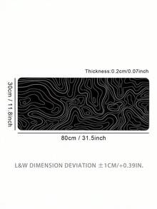 1PC Extra Large Washable Rubber Non Slip Keyboard Pad Mouse Mat Black Line Pattern Desk Pad For Gaming Office Home Computer Setup Learning Essentials Waterproof Durable Smooth Surface Desk Organizer - black line - View 10