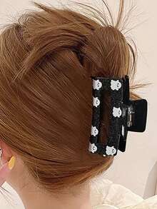 1cp Halloween Ghost Print Hair Clips Holiday Outfit Accessory Theme Event Souvenir Party Costume Cosplay Decor Fun Halloween Gift - A - View 5