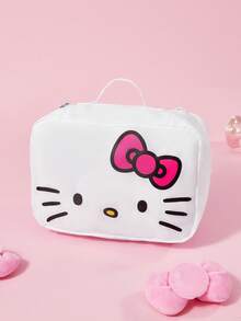 HELLO KITTY AND FRIENDS | SHEIN Cute Pink Zipper Travel Clothing Pouches With Cartoon Prints, Single/Set Options. Spacious Interior To Store Garments And Underwears For Trips - Pink rose red white - View 2