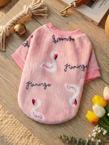 PETSIN 1 Pc Flannel Pet Swan Cartoon Patterned Without Cap - Multicolor - View 5